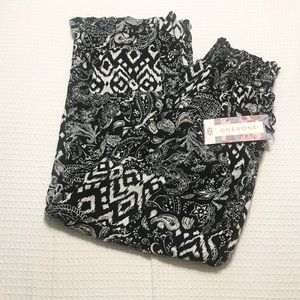 Fashion Nova Palazzo Pants Black/White